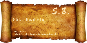 Sóti Beatrix névjegykártya