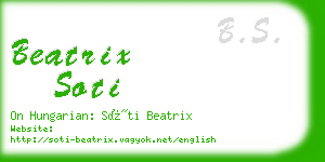 beatrix soti business card